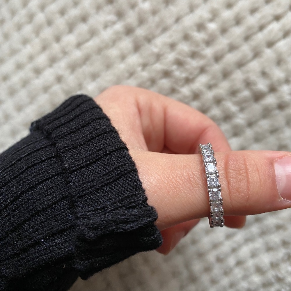 Size 8 Rhinestone Eternity Band - Picture 7 of 7